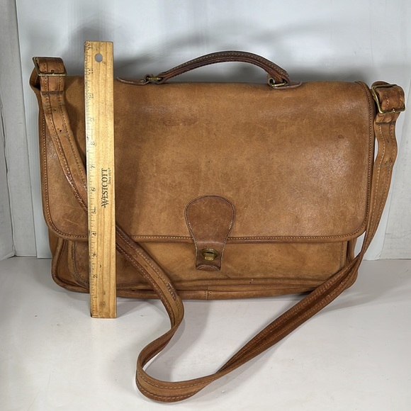 Coach Vintage Brown Leather Briefcase Bag - Made in USA - Heavily Distressed - Picture 8 of 16